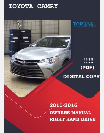 toyota camry 2015-2016 owners manual in english